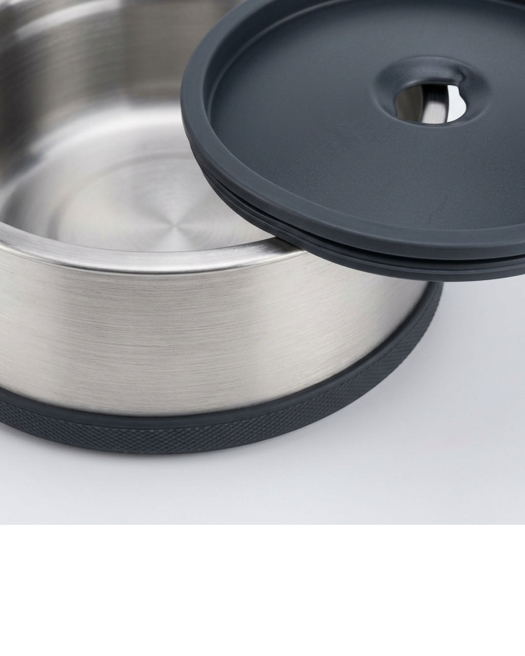 Hjxwd Stainless Floating Disc Pet Water Bowl 48 oz Charcoal - Detail view