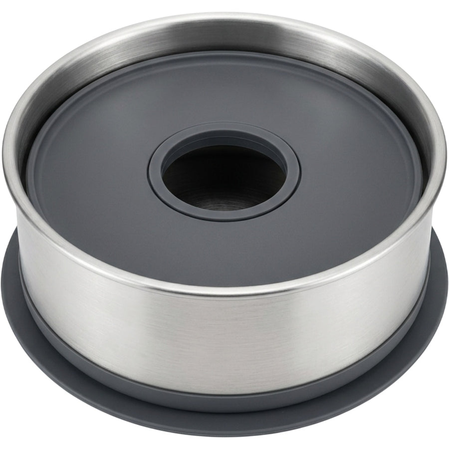 Hjxwd Stainless Floating Disc Pet Water Bowl 48 oz Charcoal
